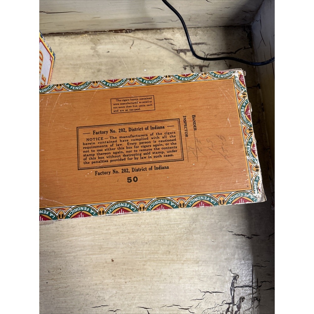Vintage Tobacco Boxes King Edward the Seventh Mild Tobaccos Empty &La Fendrich - Picture 10 of 12